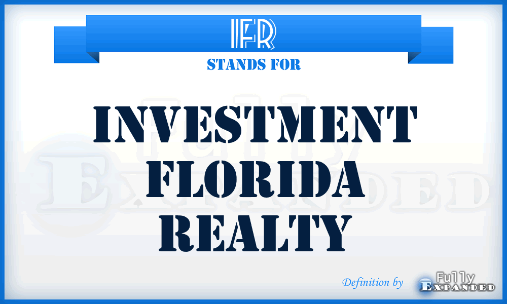 IFR - Investment Florida Realty