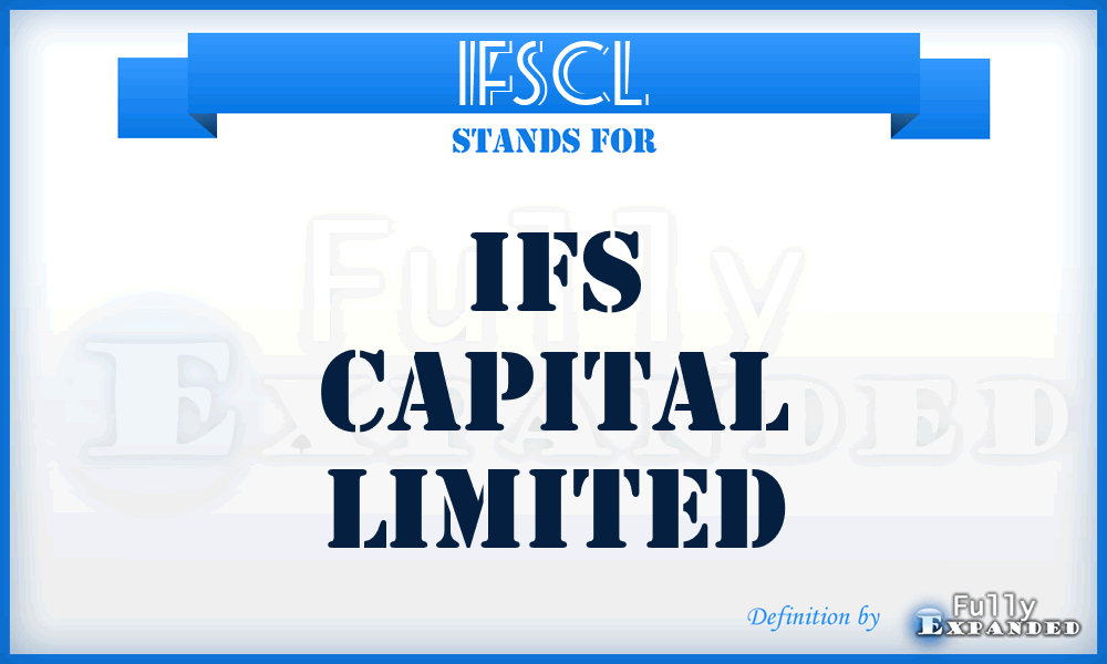 IFSCL - IFS Capital Limited