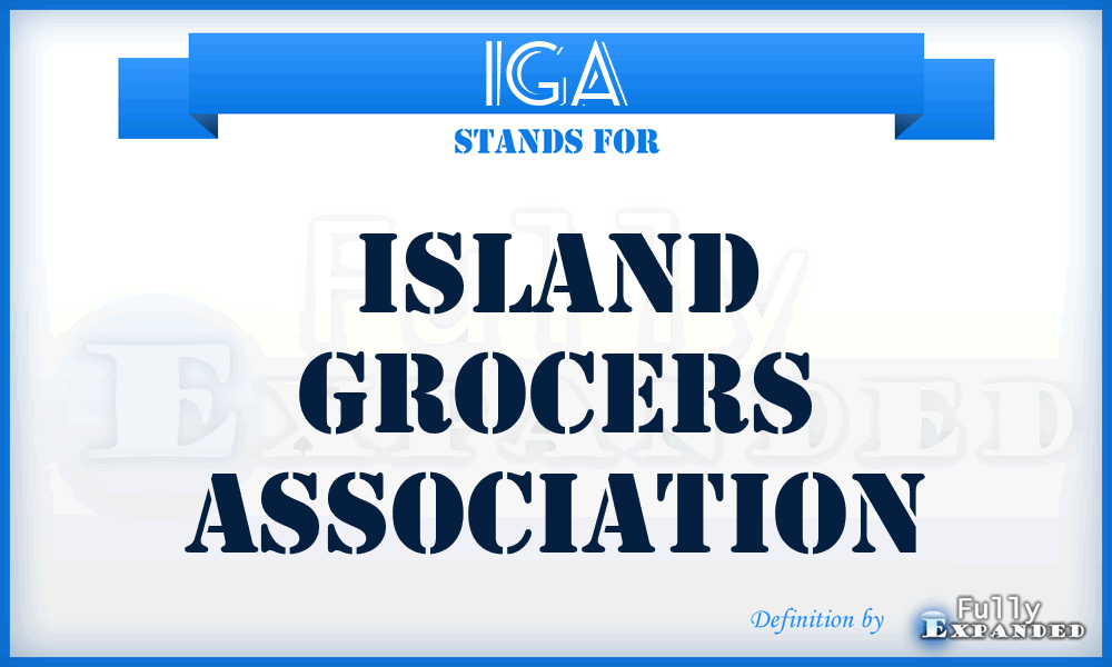 IGA - Island Grocers Association