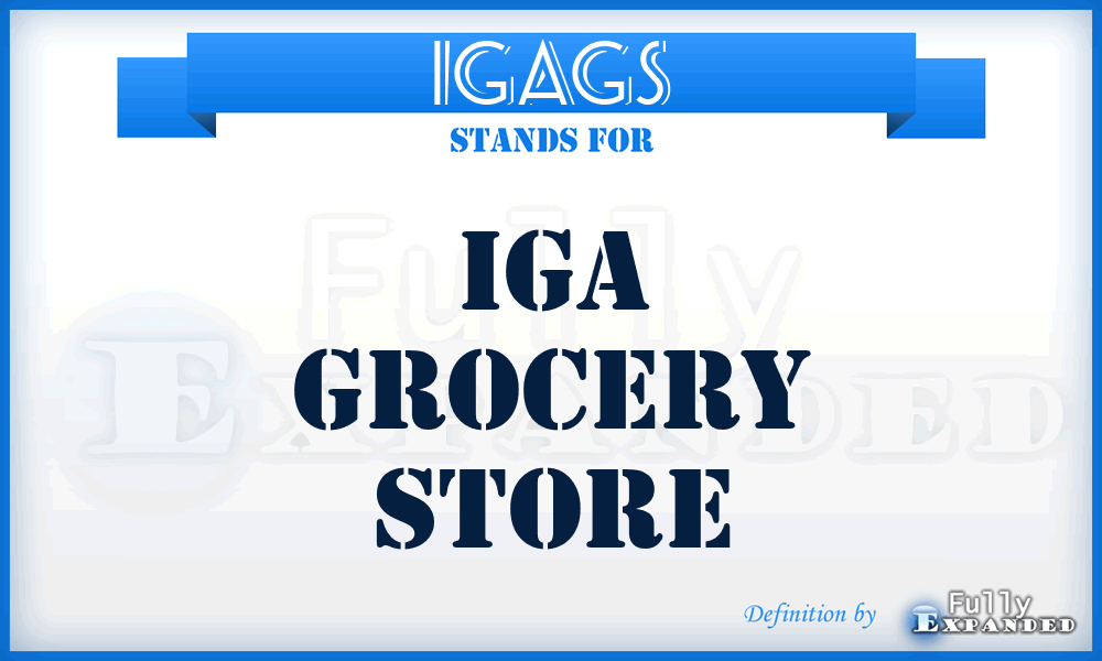 IGAGS - IGA Grocery Store