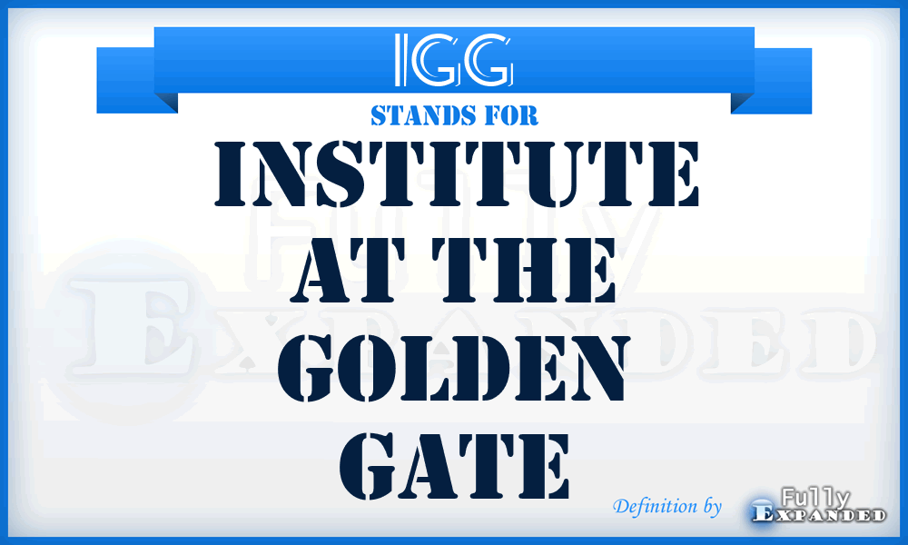 IGG - Institute at the Golden Gate