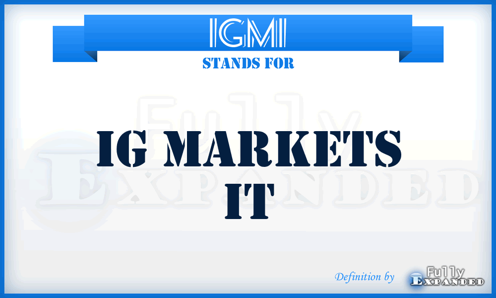 IGMI - IG Markets It