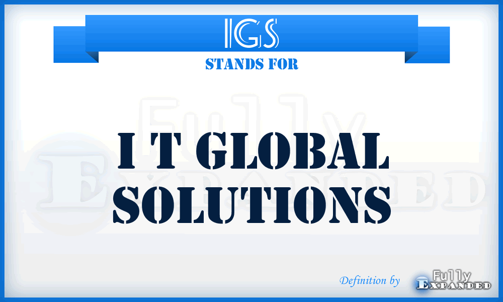 IGS - I t Global Solutions