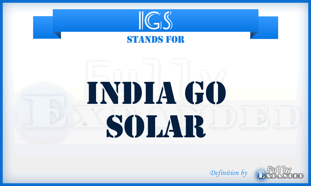 IGS - India Go Solar