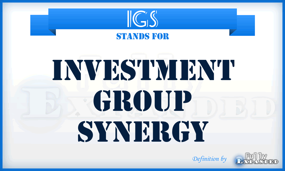 IGS - Investment Group Synergy