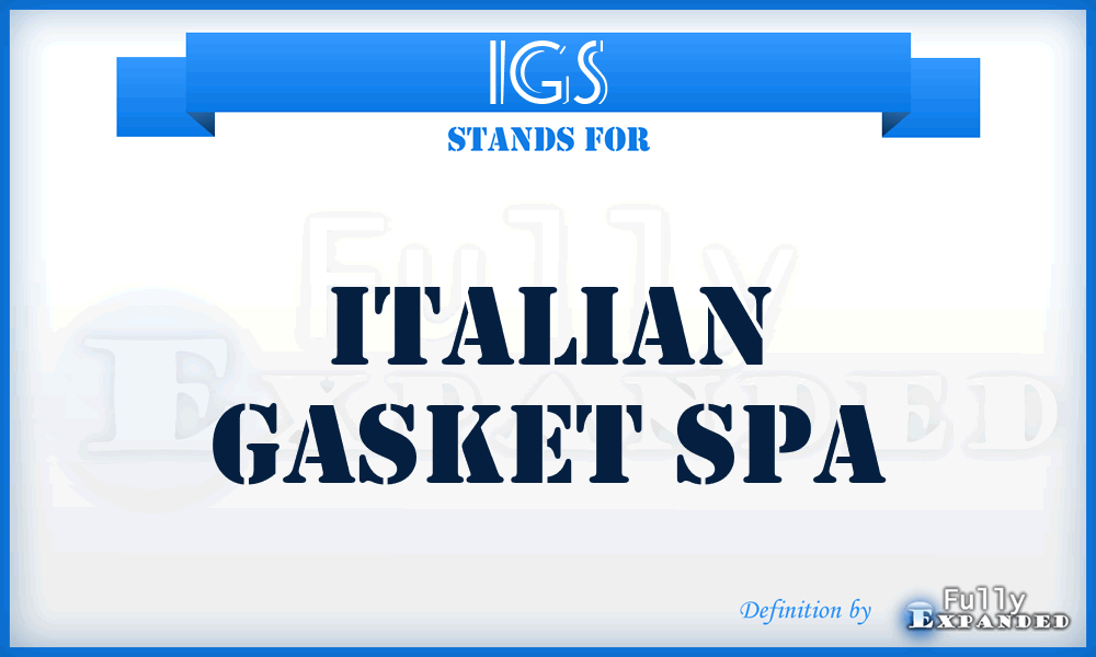 IGS - Italian Gasket Spa