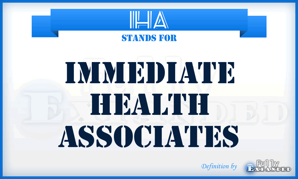 IHA - Immediate Health Associates