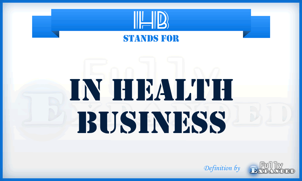 IHB - In Health Business