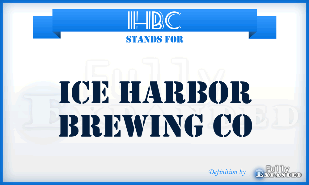 IHBC - Ice Harbor Brewing Co