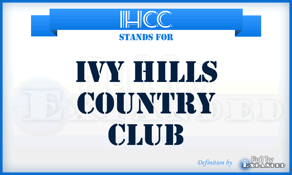 IHCC - Ivy Hills Country Club