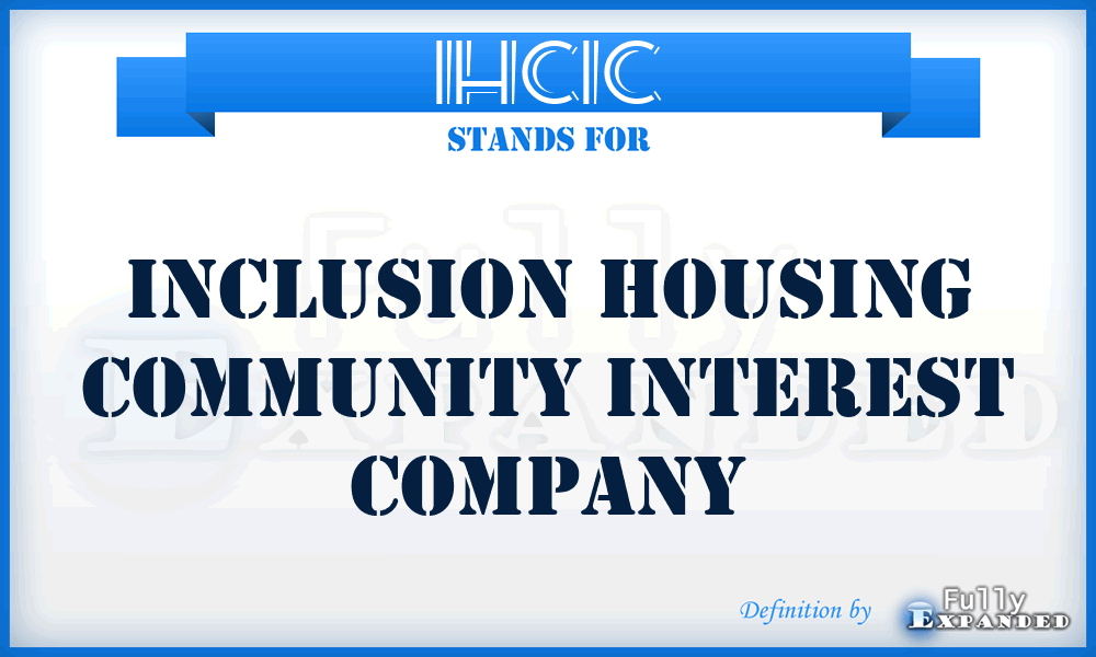 IHCIC - Inclusion Housing Community Interest Company