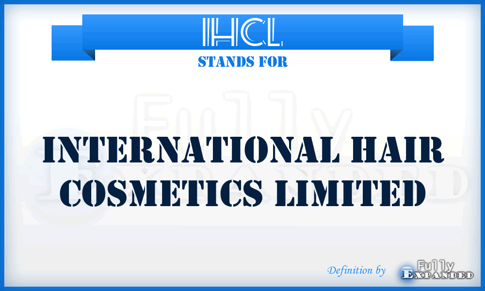 IHCL - International Hair Cosmetics Limited