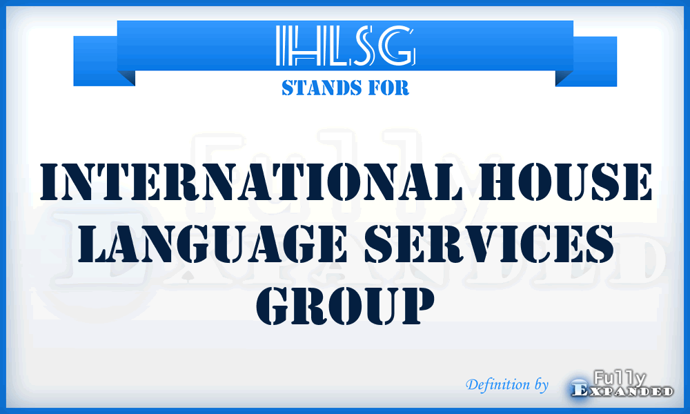 IHLSG - International House Language Services Group