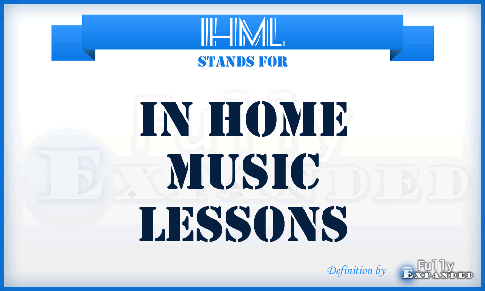 IHML - In Home Music Lessons