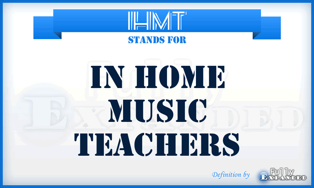 IHMT - In Home Music Teachers