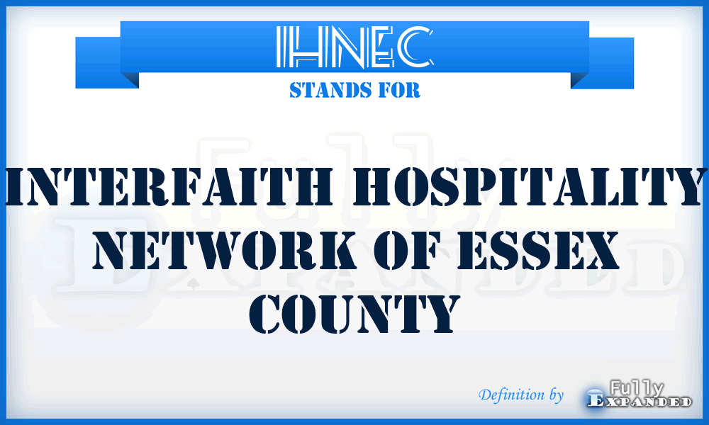 IHNEC - Interfaith Hospitality Network of Essex County