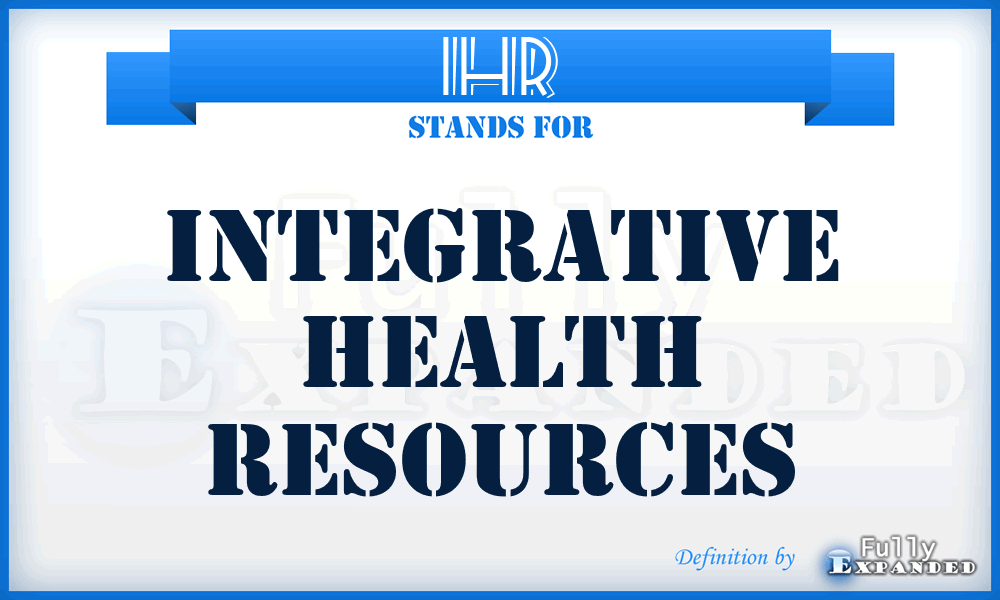 IHR - Integrative Health Resources