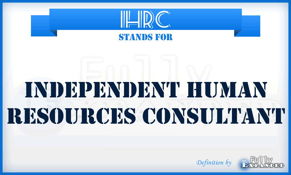 IHRC - Independent Human Resources Consultant