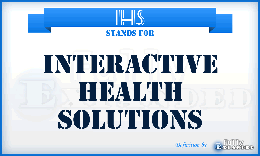 IHS - Interactive Health Solutions