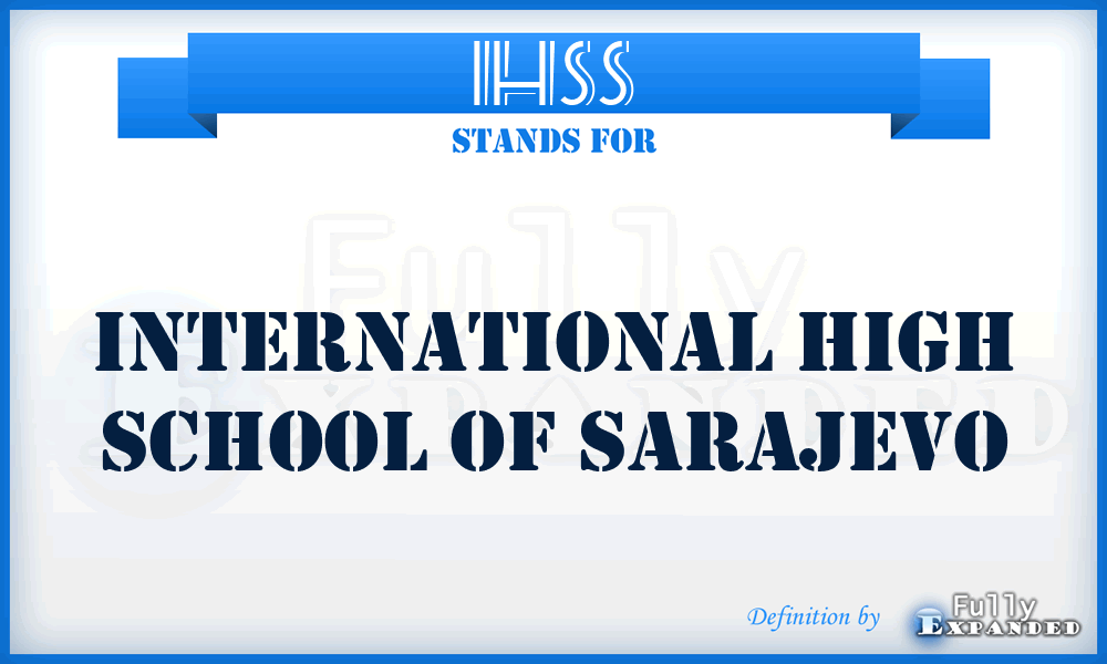 IHSS - International High School of Sarajevo