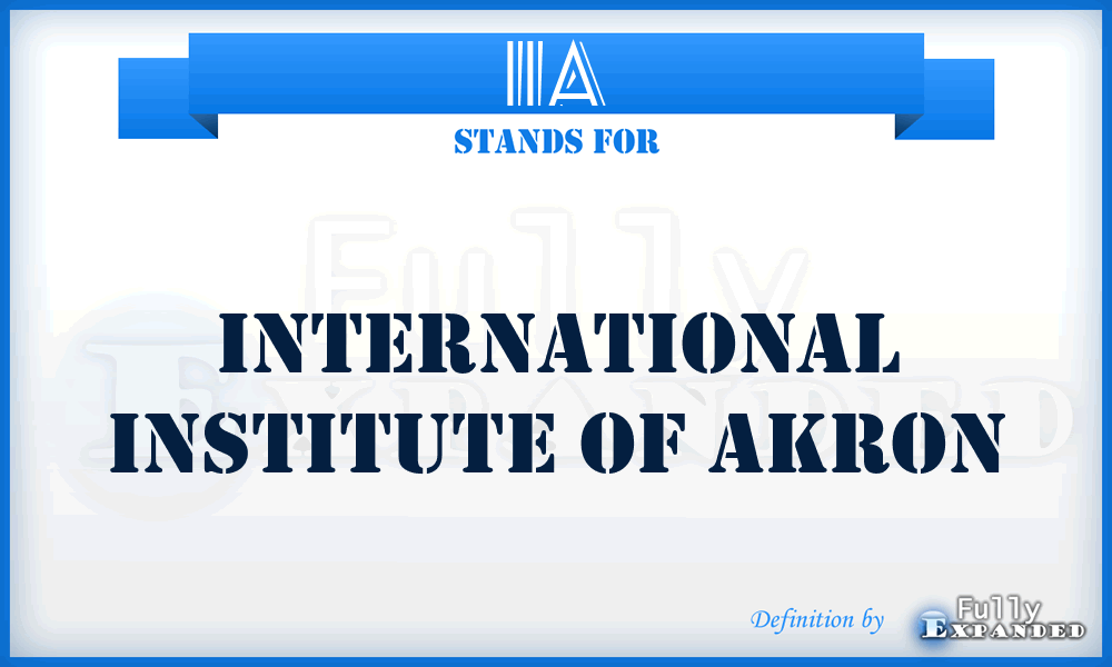 IIA - International Institute of Akron
