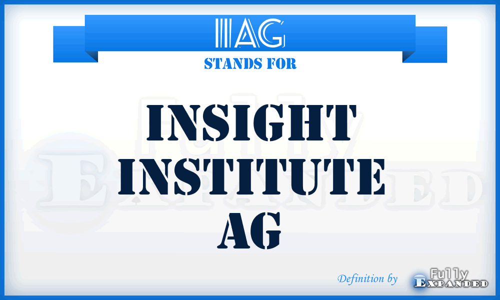 IIAG - Insight Institute AG