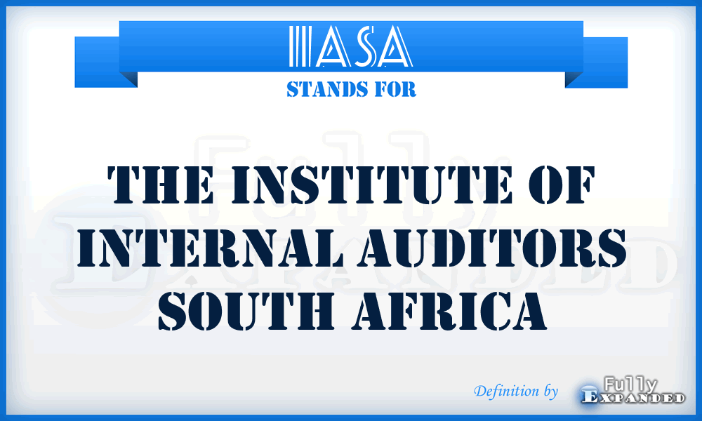 IIASA - The Institute of Internal Auditors South Africa