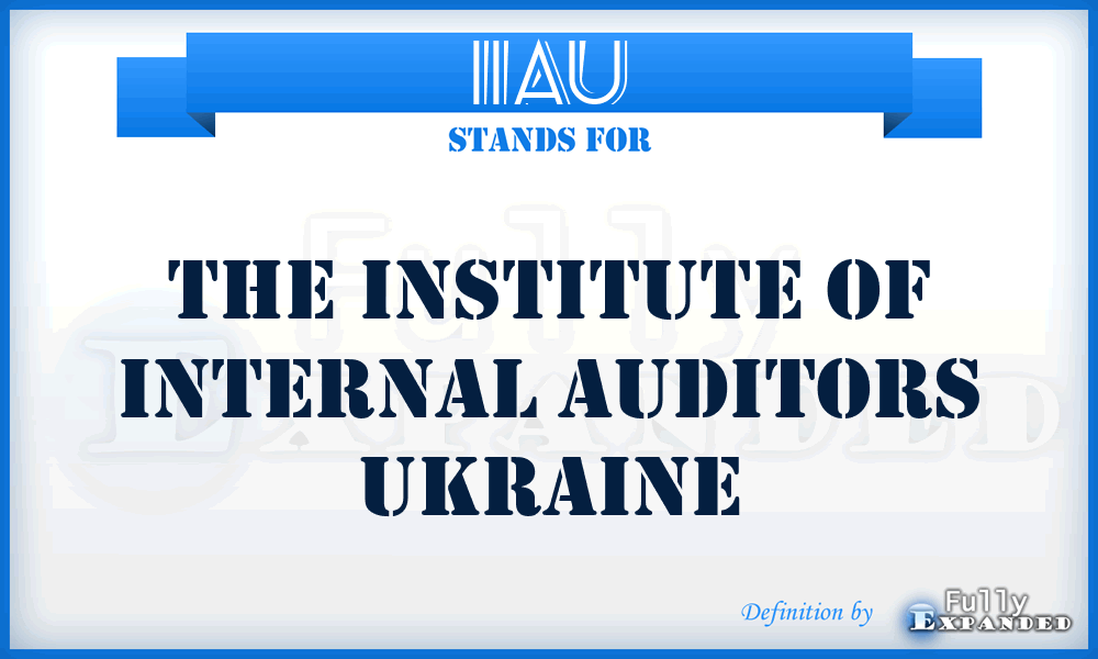 IIAU - The Institute of Internal Auditors Ukraine