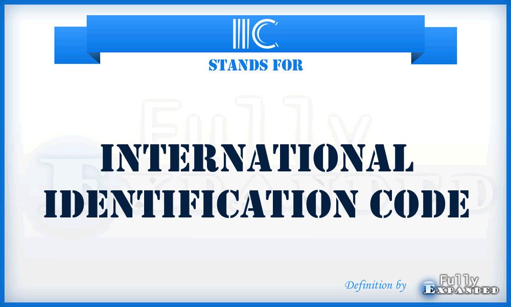 IIC - International Identification Code