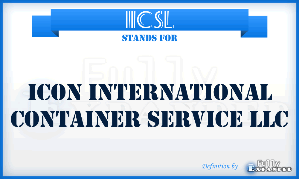 IICSL - Icon International Container Service LLC