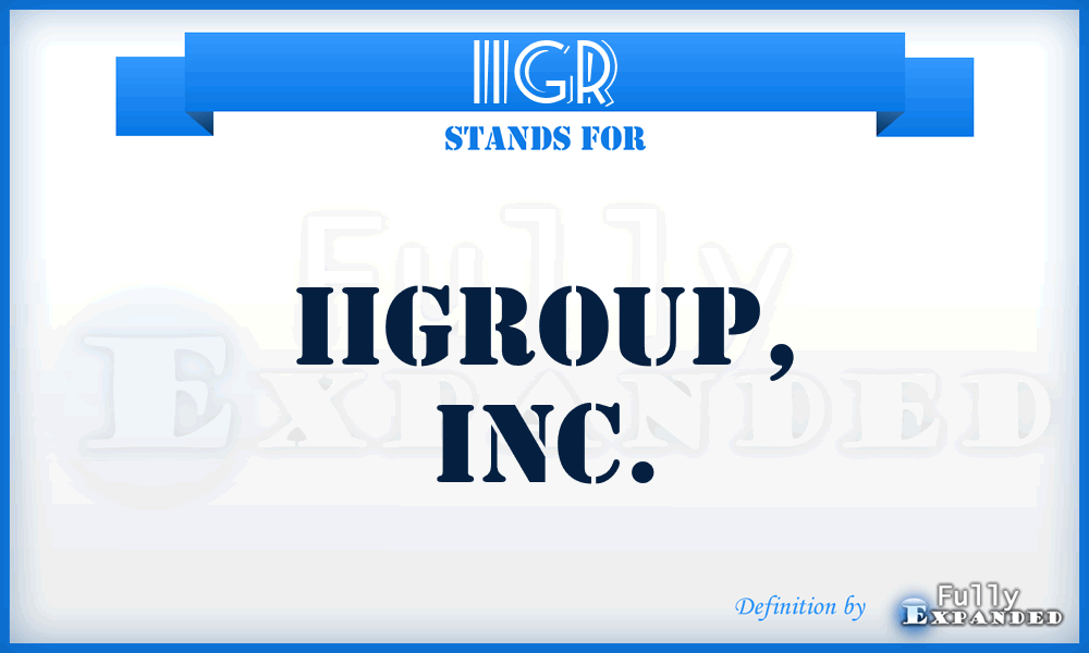 IIGR - IIGroup, Inc.