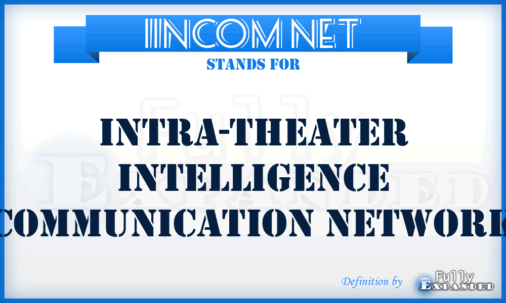IINCOM NET - intra-theater intelligence communication network