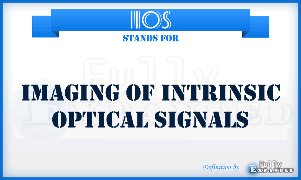 IIOS - Imaging Of Intrinsic Optical Signals
