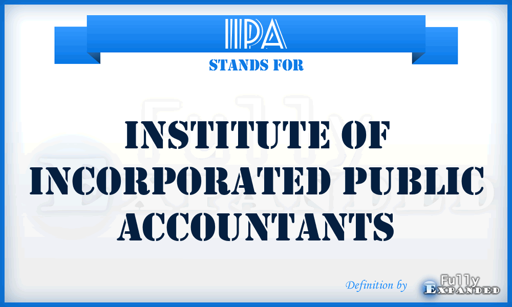 IIPA - Institute of Incorporated Public Accountants