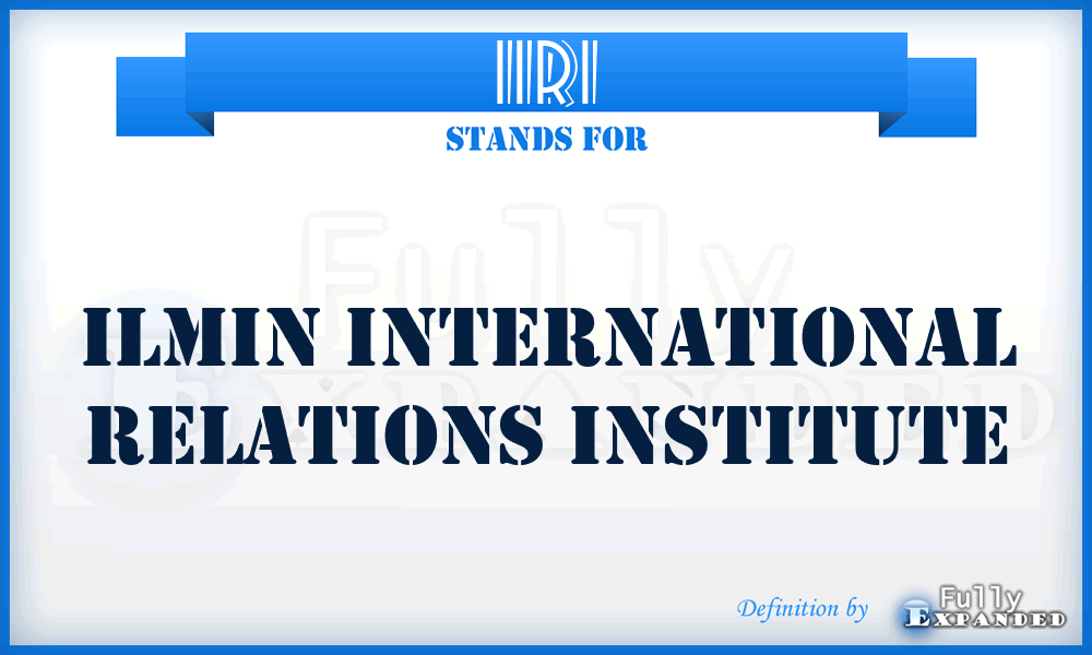 IIRI - Ilmin International Relations Institute