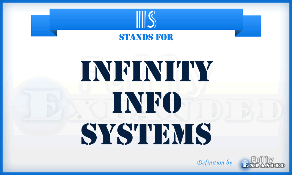 IIS - Infinity Info Systems