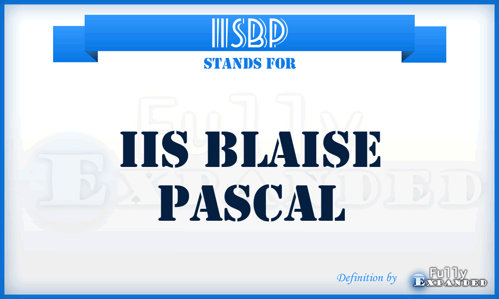 IISBP - IIS Blaise Pascal