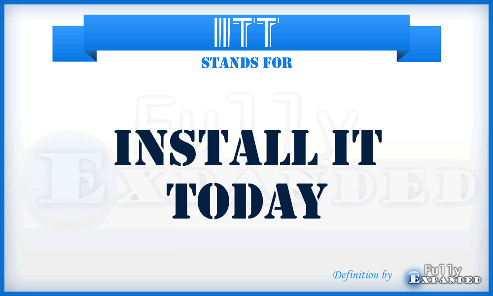 IITT - Install IT Today