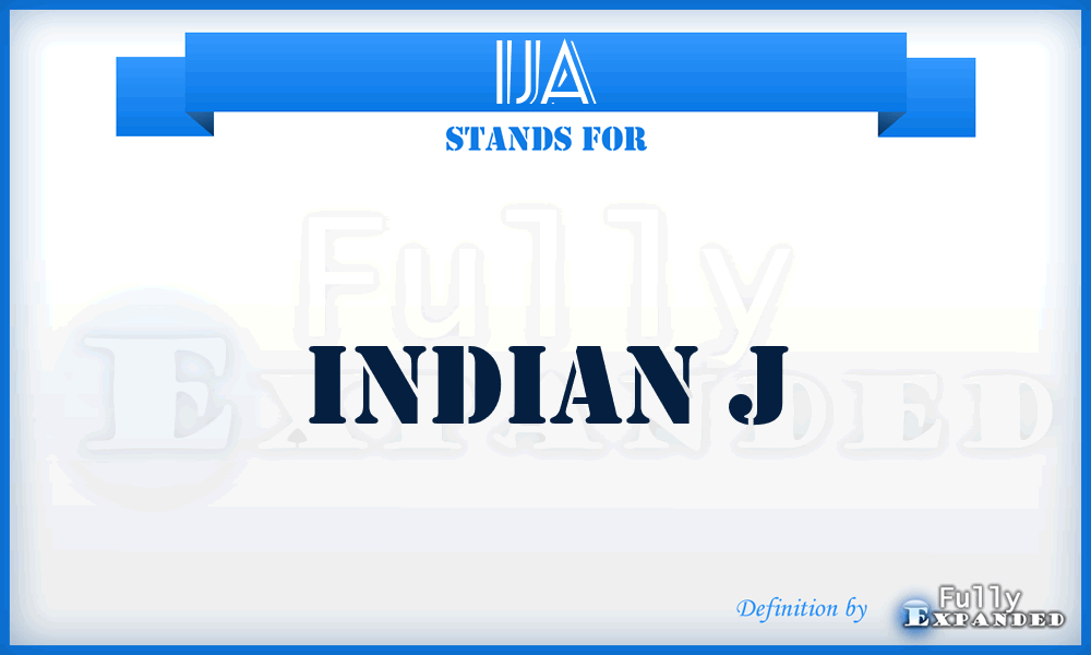 IJA - Indian J