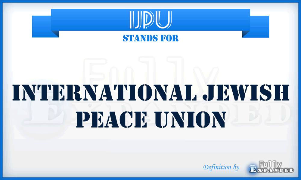 IJPU - International Jewish Peace Union
