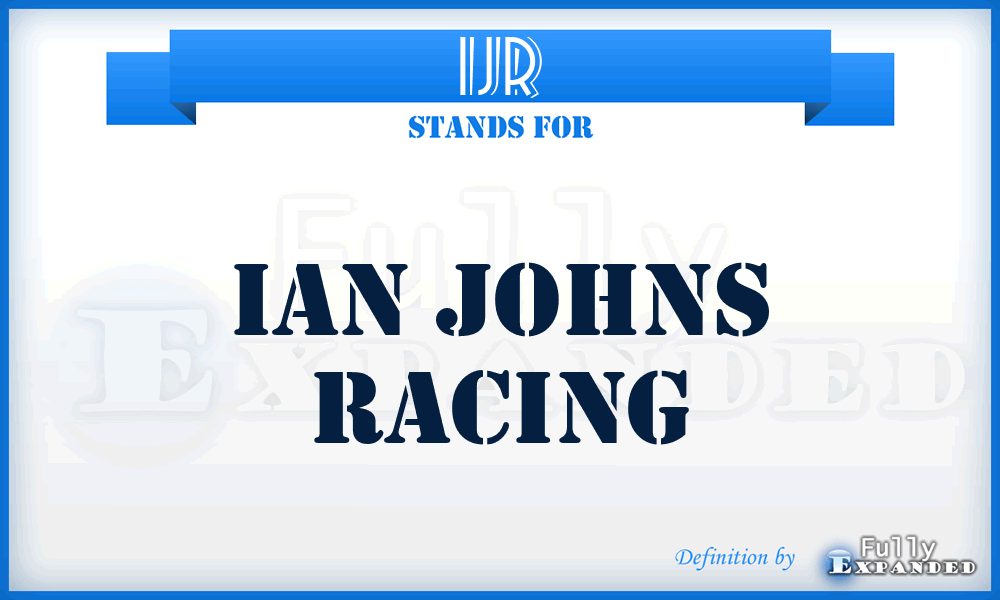 IJR - Ian Johns Racing