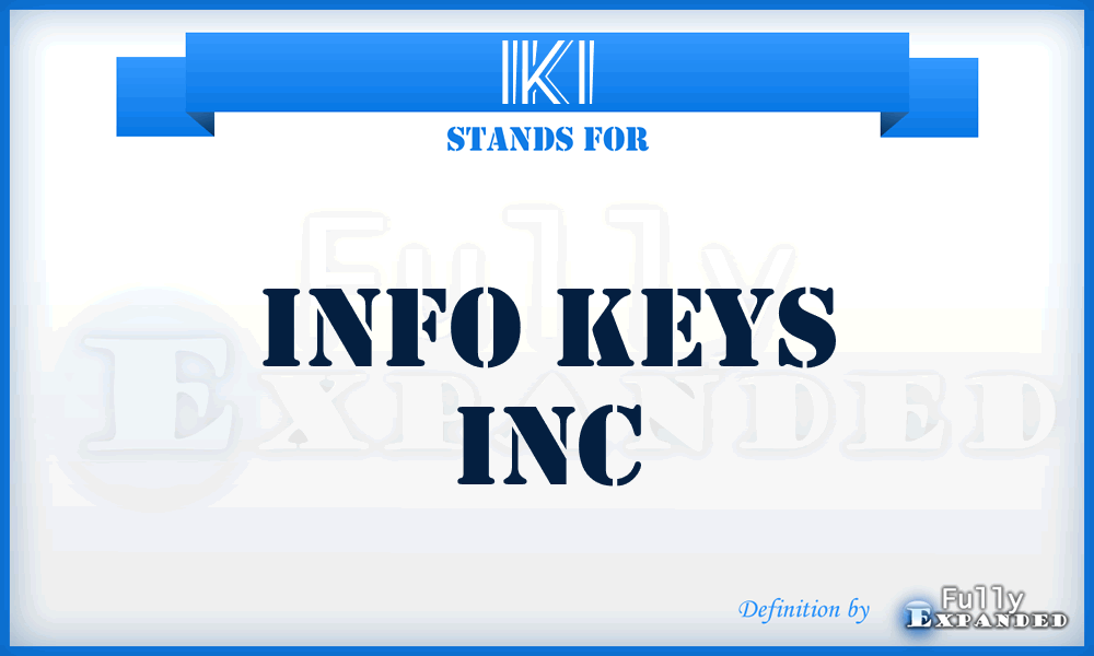 IKI - Info Keys Inc