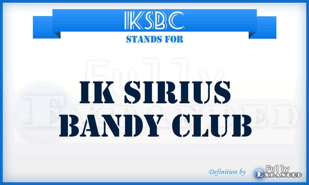 IKSBC - IK Sirius Bandy Club