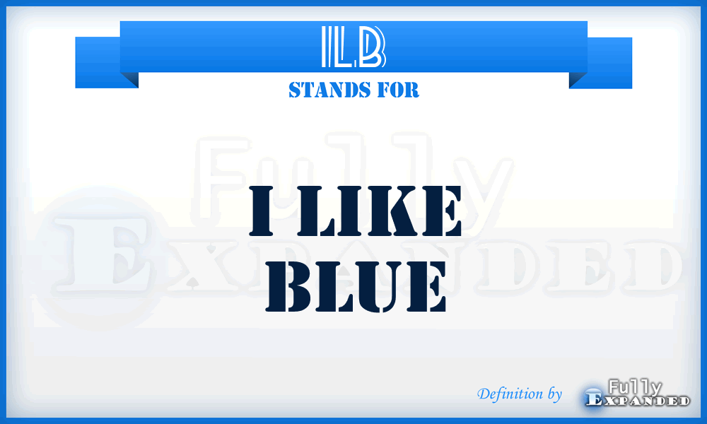 ILB - I Like Blue