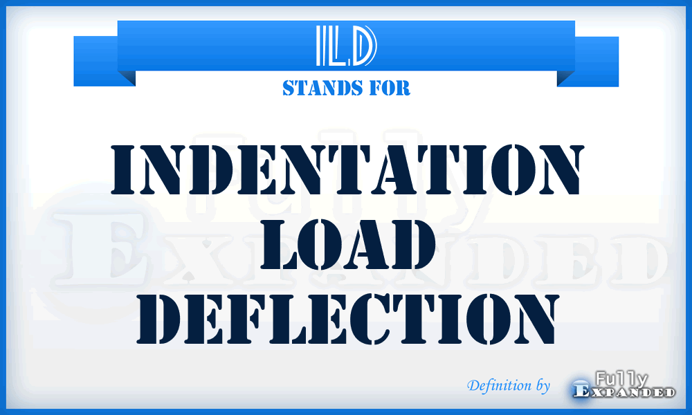 ILD - Indentation Load Deflection