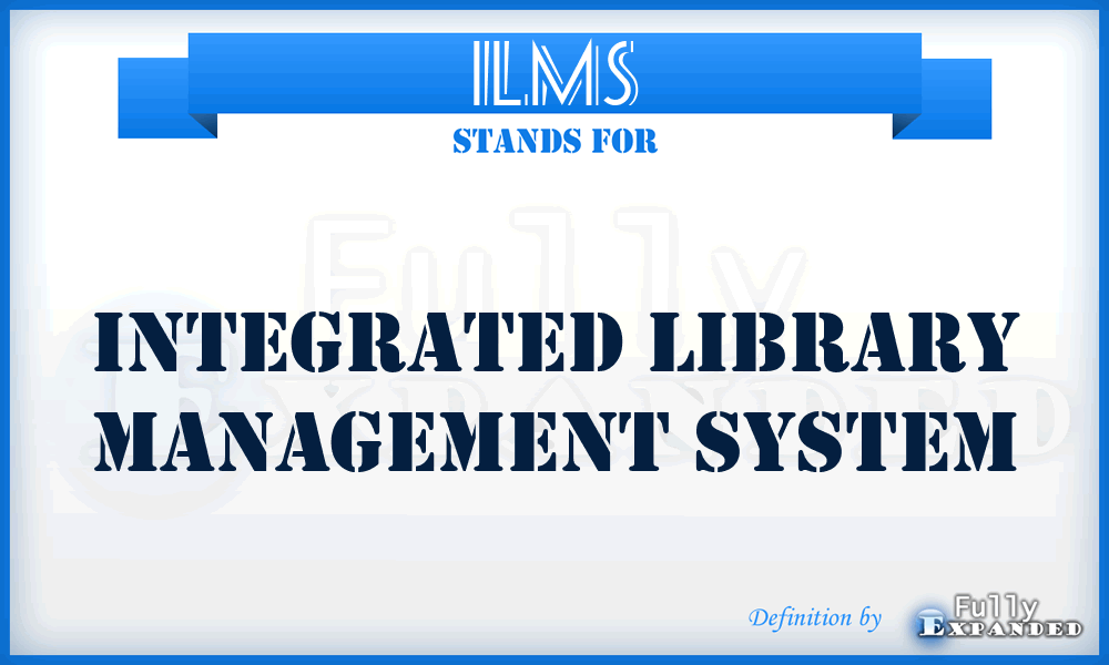 ILMS - Integrated Library Management System