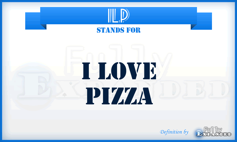 ILP - I Love Pizza