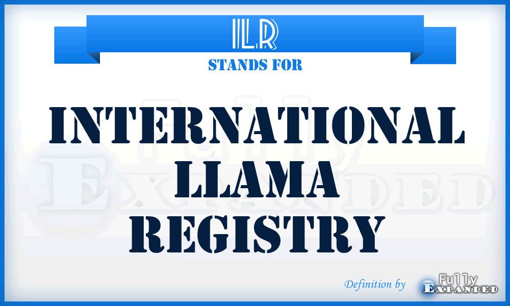 ILR - International Llama Registry