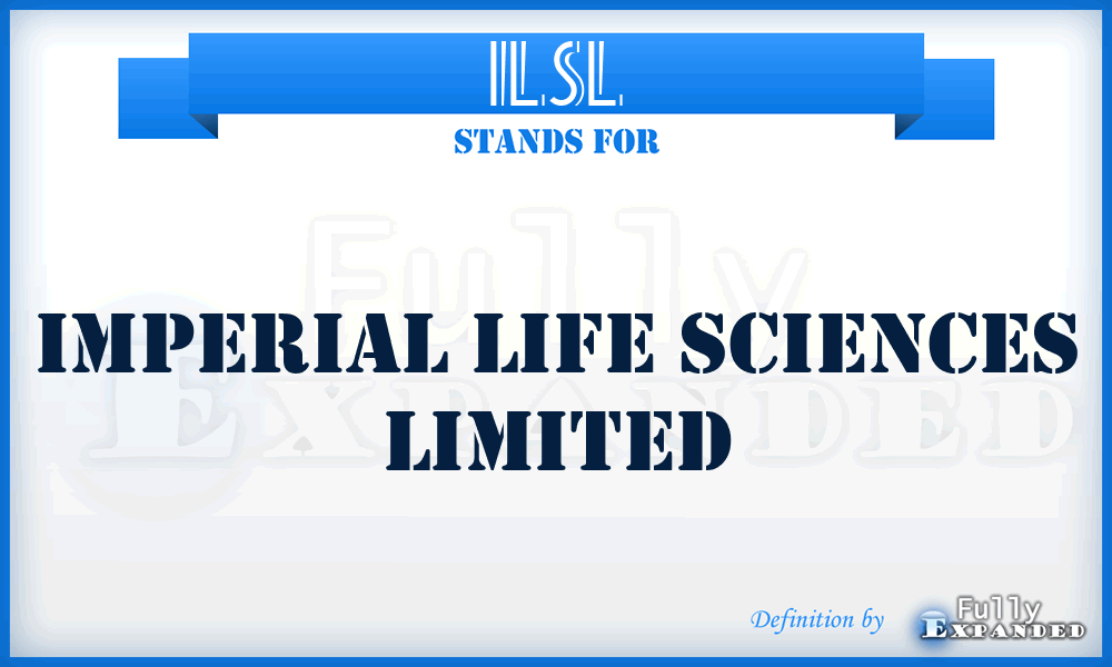 ILSL - Imperial Life Sciences Limited