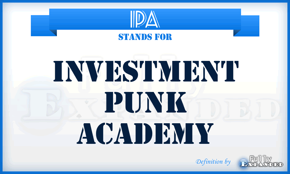 IPA - Investment Punk Academy